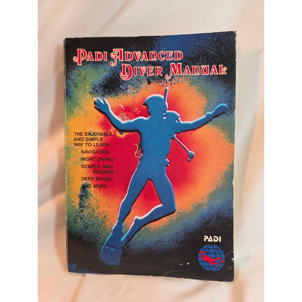 PADI Advanced Diver Manual Vintage 1984 Scuba Diving Training Book Paperback